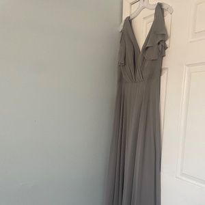 CELEBRATE DB STUDIO  bridesmaid dress with flutter sleeve full skirt